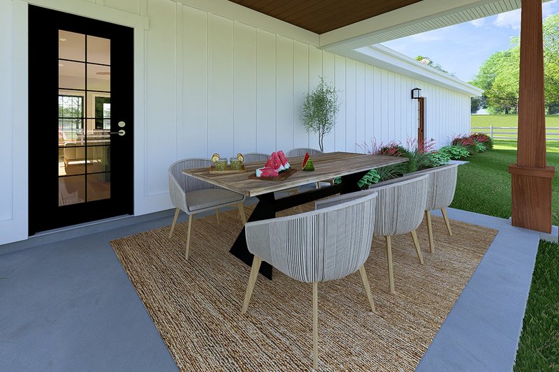House Blueprint - Exterior - Outdoor Living for Farmhouse House Plan #126-239 - 2 bed, 2 bath
