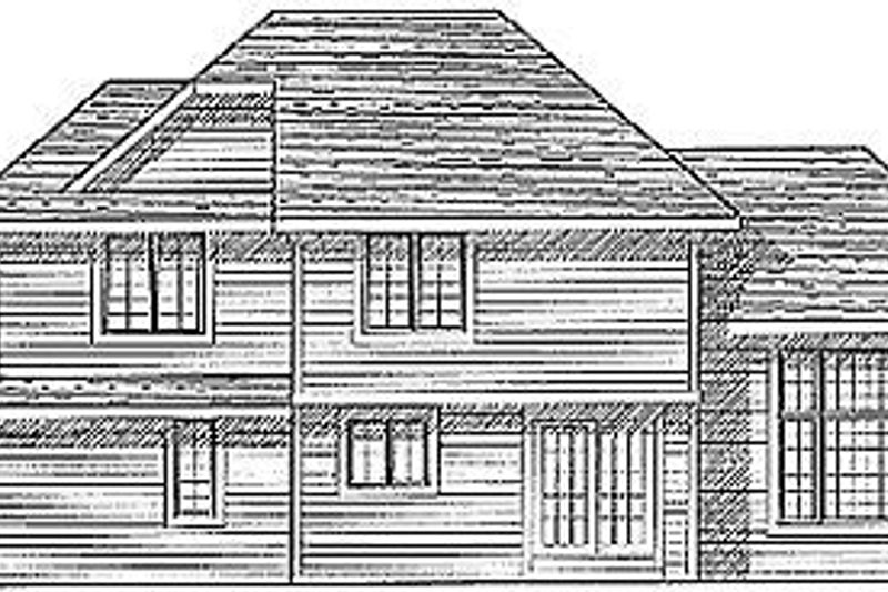 House Plan Design - Exterior - Rear Elevation for Traditional House Plan #70-187 - 3 bed, 2.5 bath