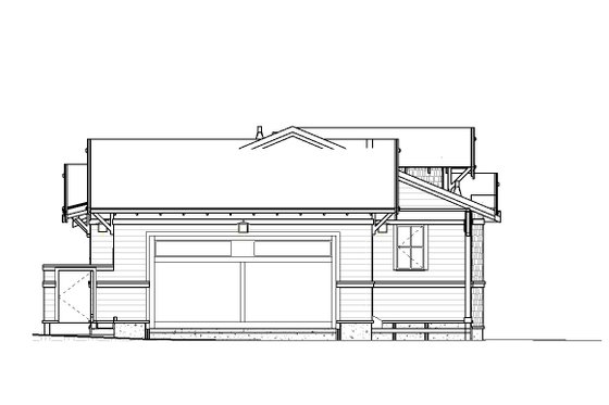 Exterior - Rear Elevation for Craftsman House Plan #895-106 - 3 bed, 2 bath