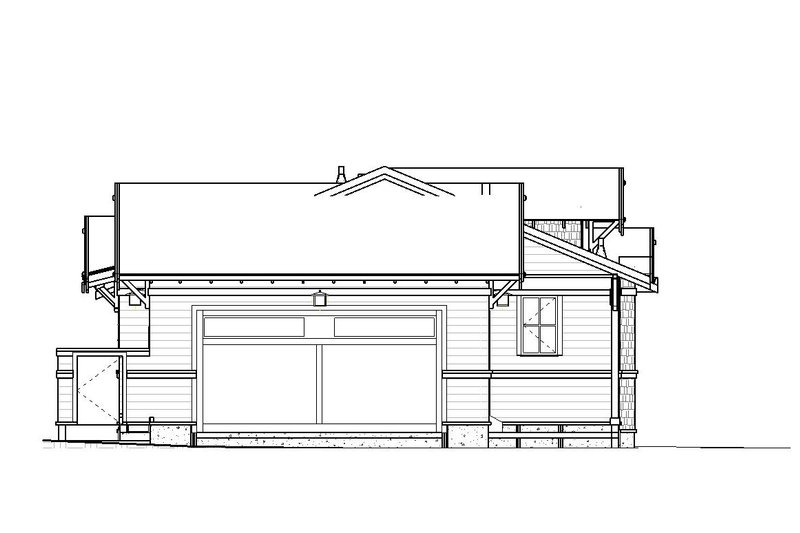 Architectural House Design - Exterior - Rear Elevation for Craftsman House Plan #895-106 - 3 bed, 2 bath