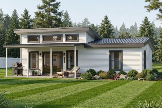 Exterior - Front Elevation for Contemporary House Plan #1064-379 - 1 bed, 1 bath