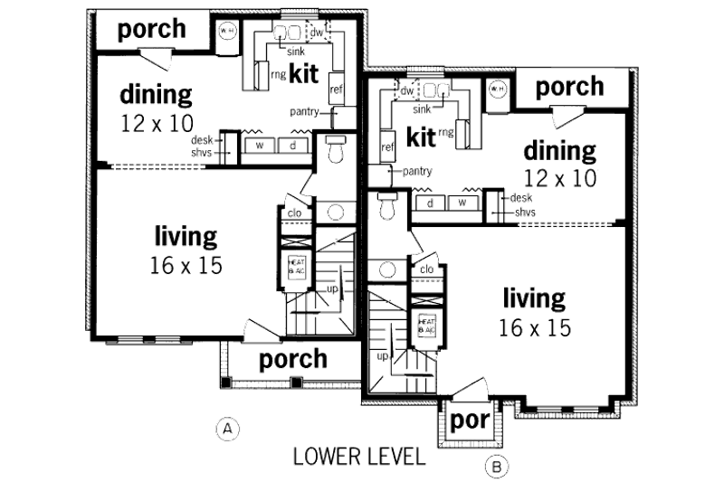 Dream House Plan - Floor Plan - Main Floor for Traditional House Plan #45-297 - 2 bed, 1.5 bath