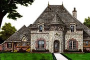 European Style House Plan - 4 Beds 3.5 Baths 3646 Sq/Ft Plan #310-651 