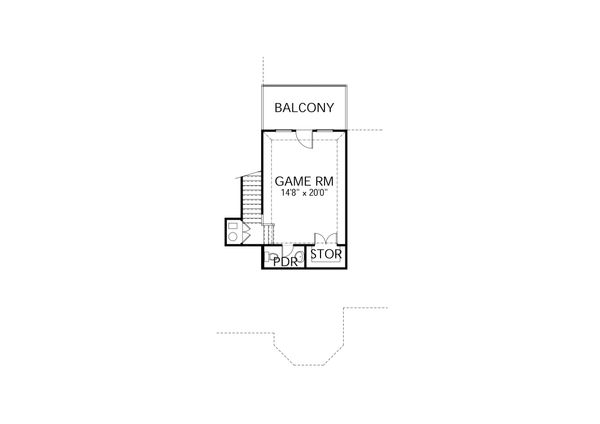 Architectural House Design - European Floor Plan - Upper Floor Plan #80-192