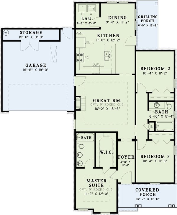 House Plan Design - Traditional Floor Plan - Main Floor Plan #17-1121