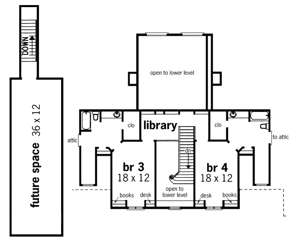 Home Plan - European Floor Plan - Upper Floor Plan #45-177