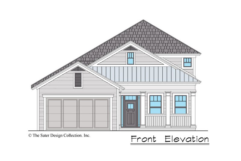 Architectural House Design - Exterior - Front Elevation 3 for Country House Plan #930-495 - 4 bed, 3 bath