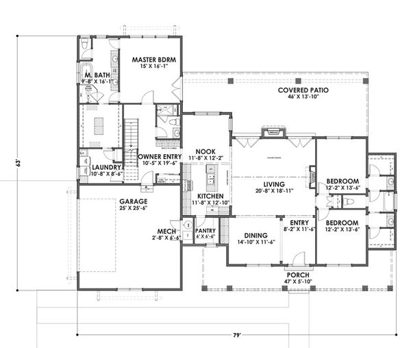 Home Plan - Farmhouse Floor Plan - Main Floor Plan #1069-4