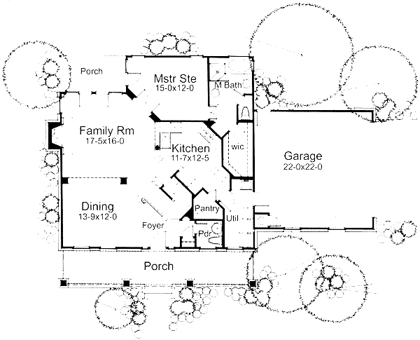 House Plan Design - Craftsman Floor Plan - Main Floor Plan #120-156