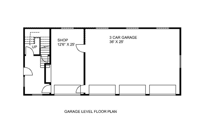 Home Plan - Floor Plan - Main Floor for Traditional House Plan #117-1108, 1 bath