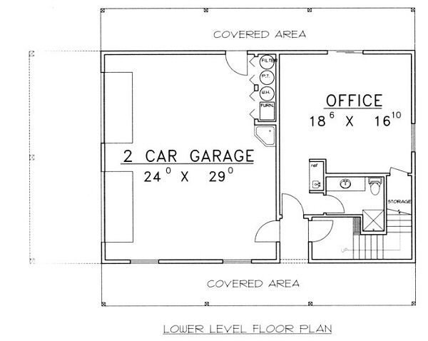 Traditional Floor Plan - Lower Floor Plan #117-535