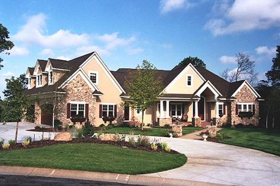 European style home, elevation