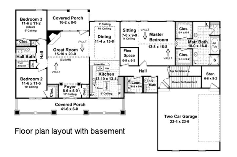 Home Plan - Floor Plan - Other Floor 1 for Country House Plan #21-188 - 3 bed, 2.5 bath