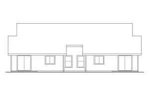 Exterior - Rear Elevation for Traditional House Plan #124-679 - 3 bed, 2 bath