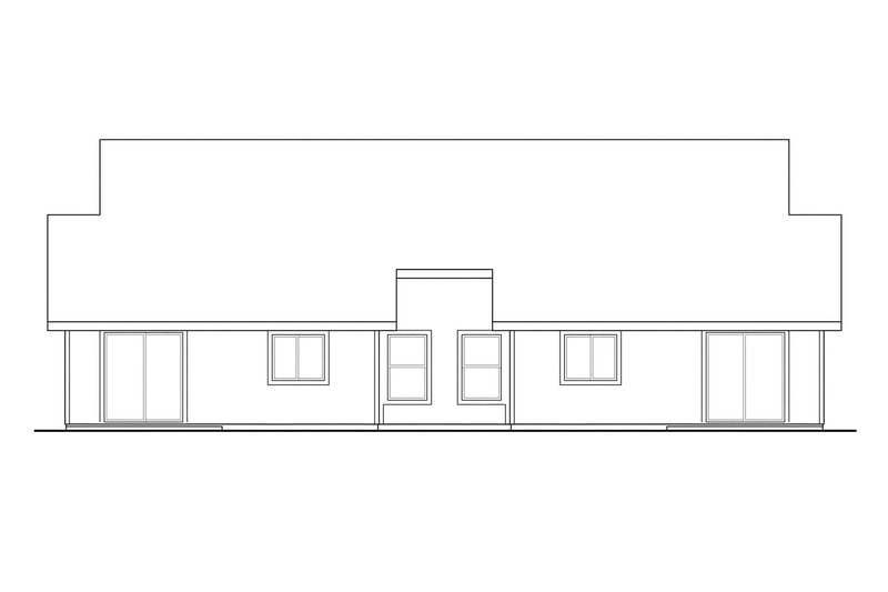 Home Plan - Exterior - Rear Elevation for Traditional House Plan #124-679 - 3 bed, 2 bath