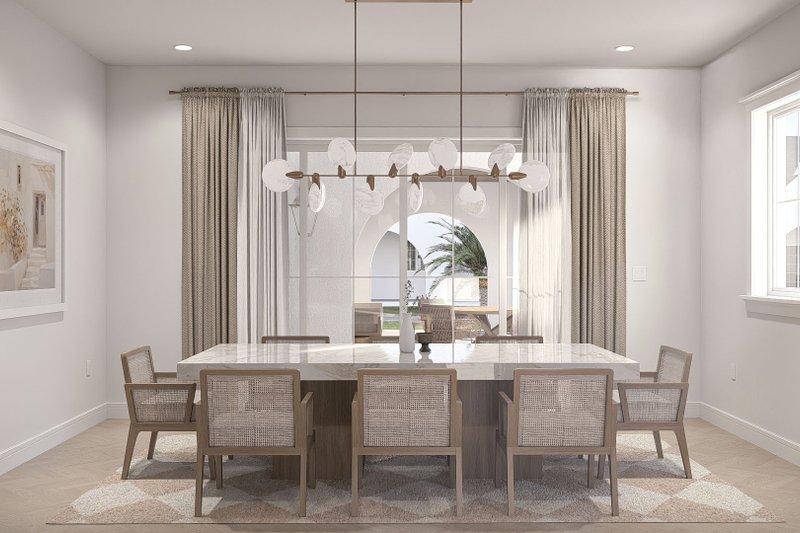 House Blueprint - Interior - Dining Room for Beach House Plan #455-761 - 4 bed, 4.5 bath