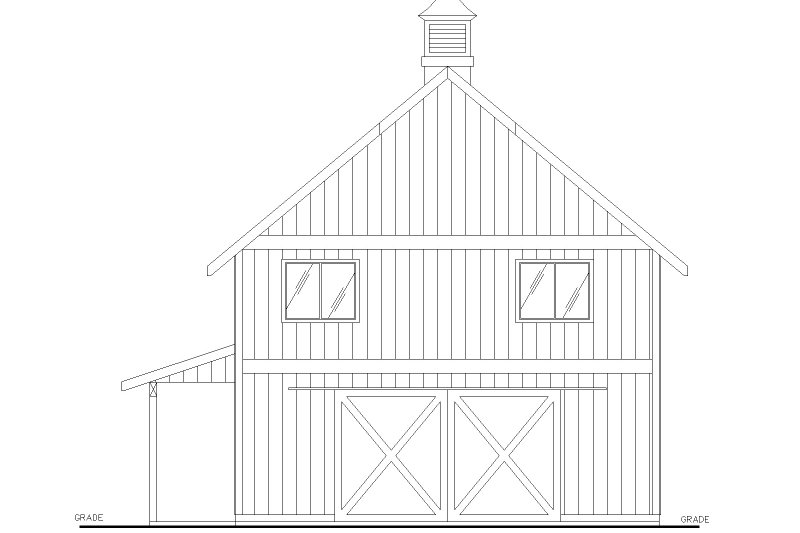 House Design - Exterior - Front Elevation 3 for Cabin House Plan #117-998 - 2 bed, 2.5 bath