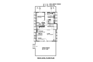 Floor Plan - Main Floor for Contemporary House Plan #117-914 - 2 bed, 2 bath