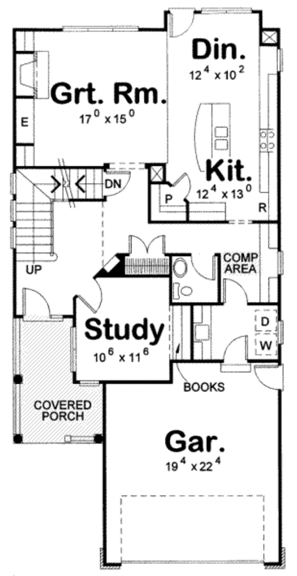 Farmhouse Floor Plan - Main Floor Plan #20-1659