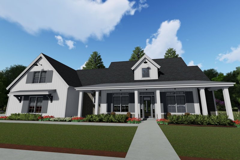 Architectural House Design - Exterior - Front Elevation 3 for Farmhouse House Plan #1069-4 - 3 bed, 3 bath