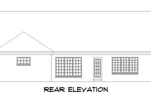 Exterior - Rear Elevation for Traditional House Plan #424-284 - 3 bed, 2 bath