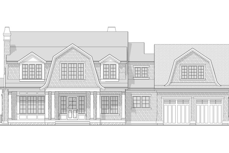 House Design - Exterior - Front Elevation 4 for Colonial House Plan #1114-18 - 3 bed, 3.5 bath