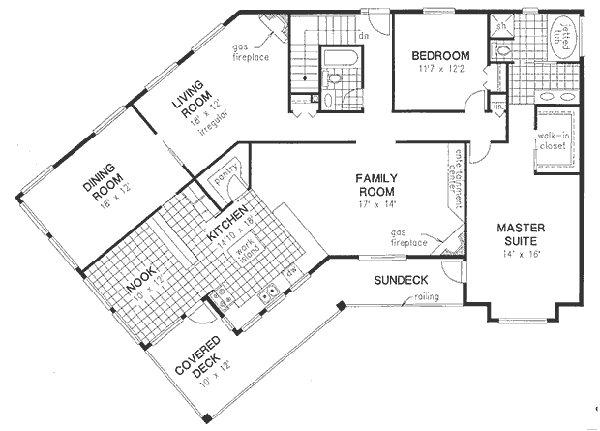 House Blueprint - European Floor Plan - Upper Floor Plan #18-9333
