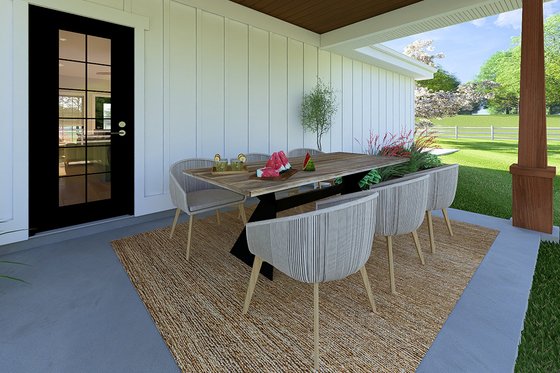 Exterior - Outdoor Living for Farmhouse House Plan #126-238 - 2 bed, 2 bath