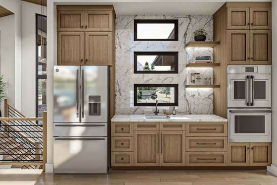 Interior - Kitchen 1 for Prairie House Plan #455-304 - 3 bed, 2.5 bath