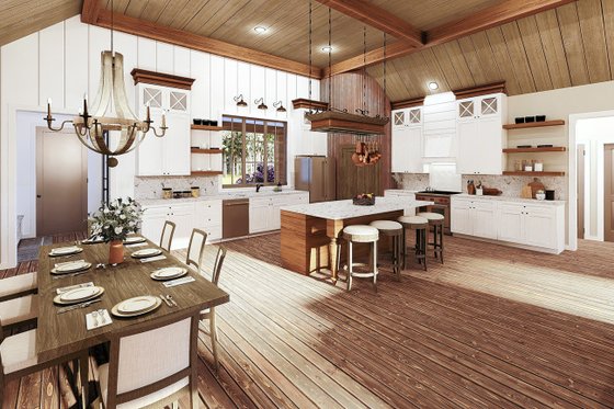 Interior - Kitchen for Barndominium House Plan #44-261 - 3 bed, 2 bath