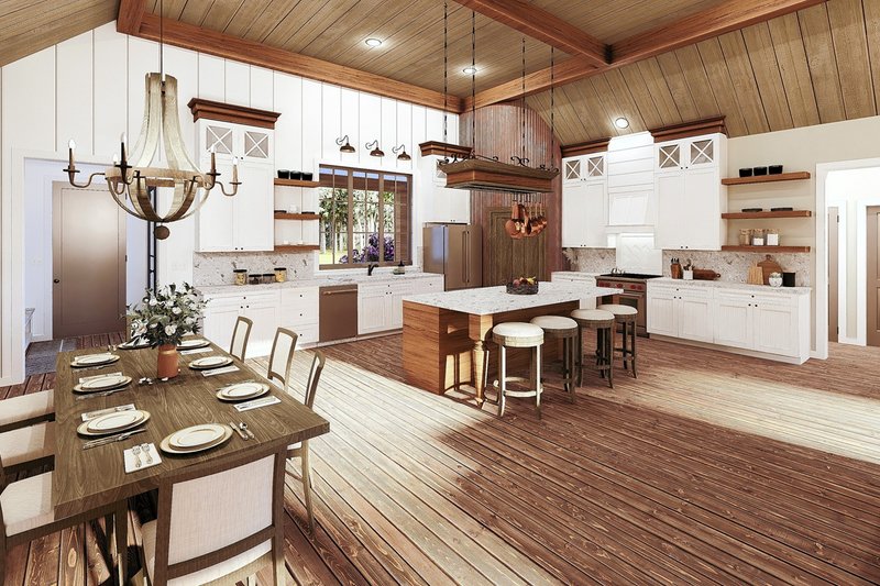 Architectural House Design - Interior - Kitchen for Barndominium House Plan #44-261 - 3 bed, 2 bath