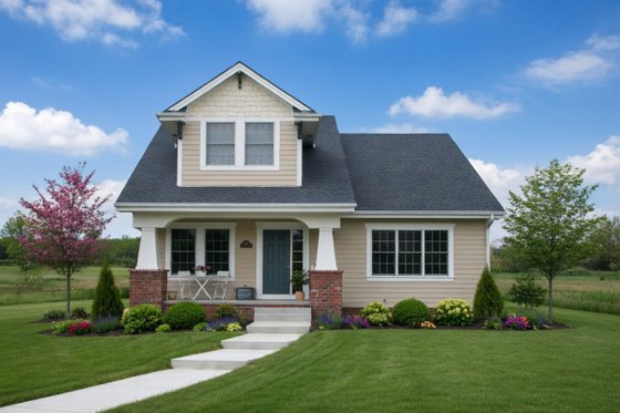Exterior - Front Elevation 3 for Craftsman House Plan #20-1228 - 3 bed, 3 bath