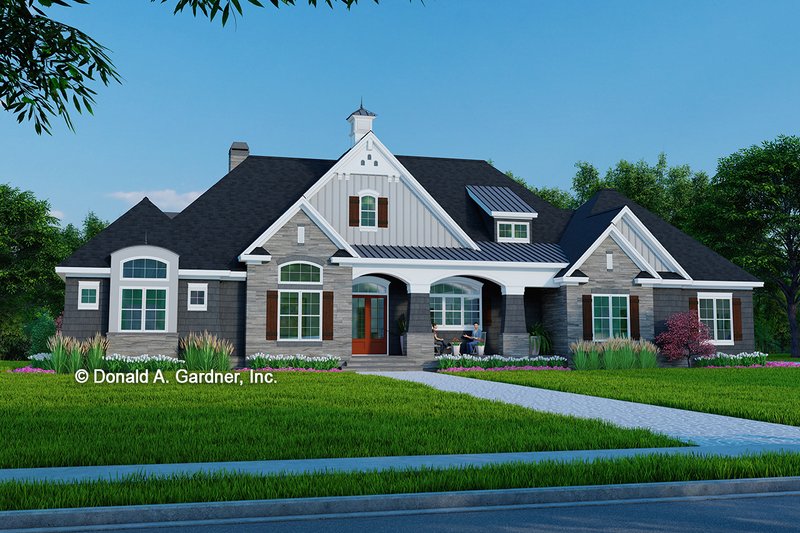 Architectural House Design - European Exterior - Front Elevation Plan #929-1023