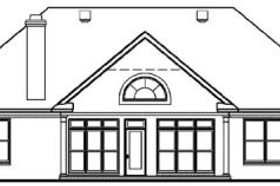 Exterior - Rear Elevation for Colonial House Plan #15-122 - 3 bed, 2 bath