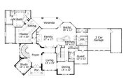 European Style House Plan - 4 Beds 3.5 Baths 4459 Sq/Ft Plan #411-738 