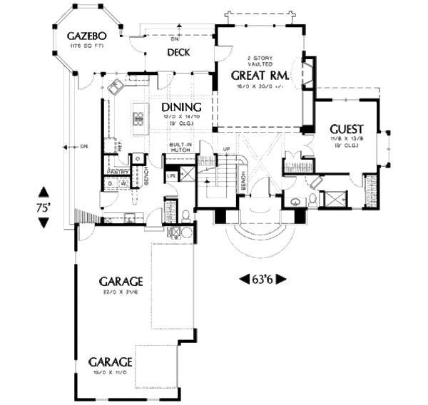 Dream House Plan - Traditional Floor Plan - Main Floor Plan #48-382