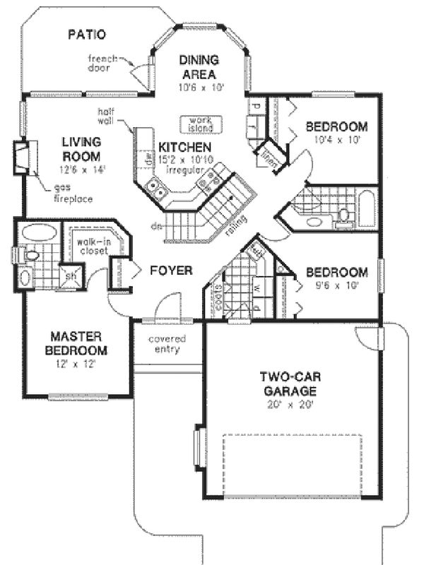 House Blueprint - Traditional house plan, floor plan