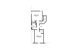 Floor Plan - Upper Floor for European House Plan #424-303 - 3 bed, 2.5 bath