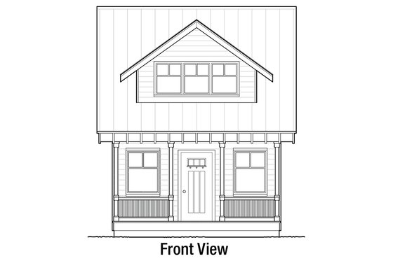 Exterior - Front Elevation 3 for Cottage House Plan #915-2 - 3 bed, 1.5 bath
