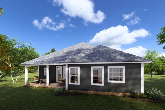 Exterior - Rear Elevation for Cottage House Plan #513-2082 - 3 bed, 2 bath