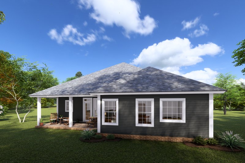 Home Plan - Exterior - Rear Elevation for Cottage House Plan #513-2082 - 3 bed, 2 bath