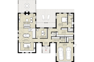 Floor Plan - Main Floor for Farmhouse House Plan #924-5 - 3 bed, 2.5 bath