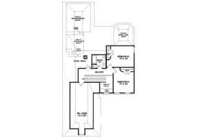 Floor Plan - Upper Floor for European House Plan #81-864 - 3 bed, 2.5 bath