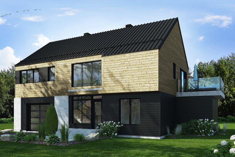 Home Plan - Exterior - Front Elevation 4 for Contemporary House Plan #23-2648 - 3 bed, 2.5 bath
