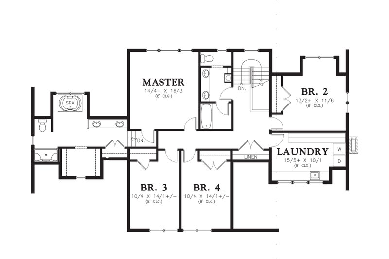 Dream House Plan - Floor Plan - Upper Floor for Traditional House Plan #48-564 - 4 bed, 3 bath
