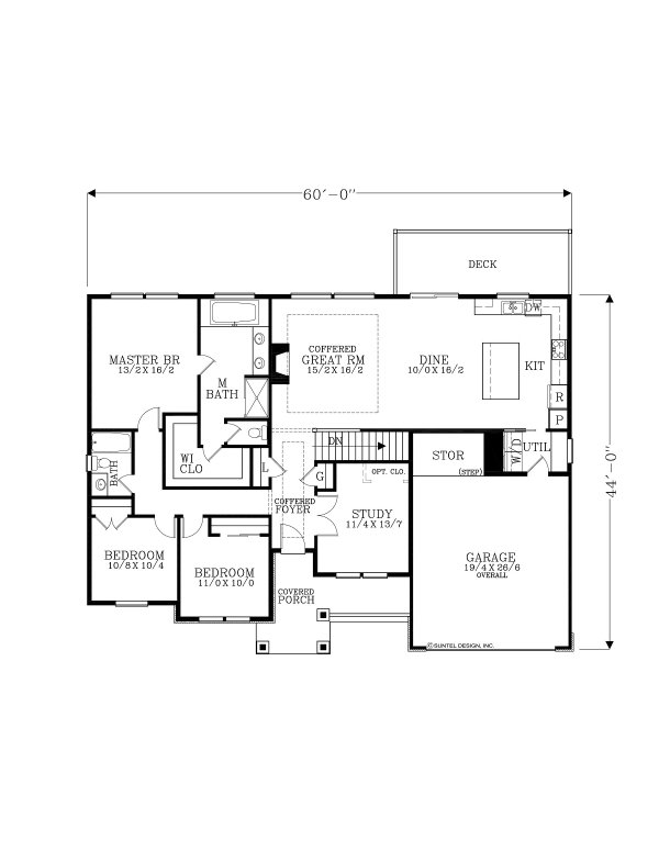 Craftsman Floor Plan - Main Floor Plan #53-703