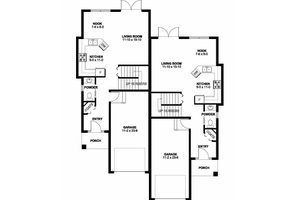 Floor Plan - Main Floor for Contemporary House Plan #126-201 - 3 bed, 2.5 bath