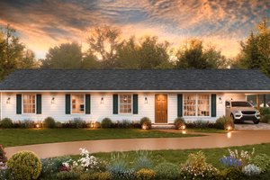 Bungalow Exterior - Front Elevation Plan #54-604