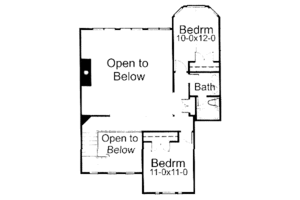 Floor Plan - Upper Floor for European House Plan #120-131 - 3 bed, 3 bath