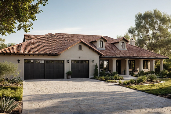 Exterior - Front Elevation 3 for Country House Plan #515-6 - 4 bed, 4.5 bath